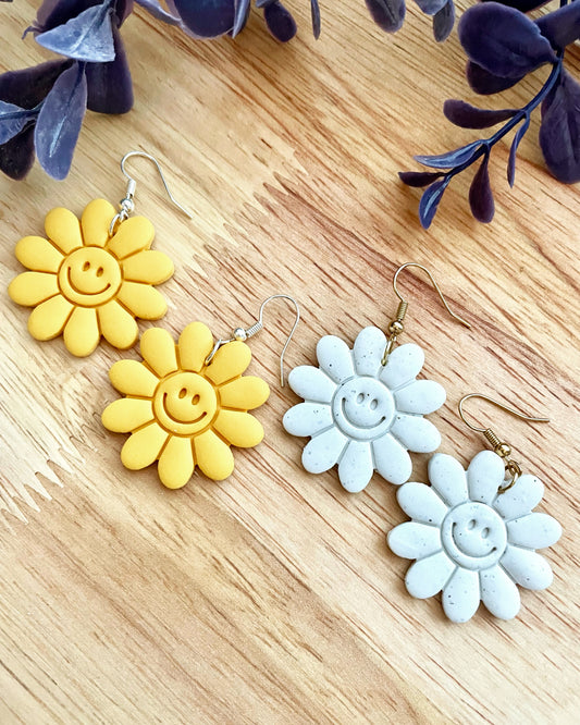 Smiley Flower Dangles