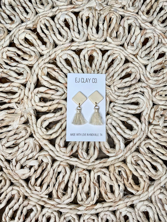 WS Ivory Tassel Dangles