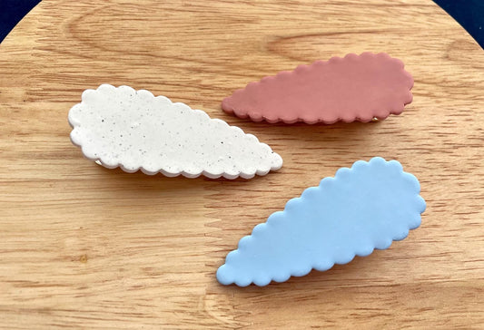 WS Scalloped Barrettes