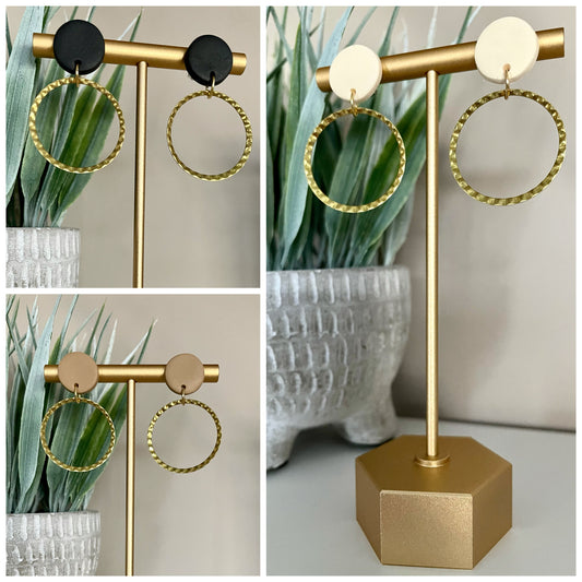 WS Textured Circle Dangles