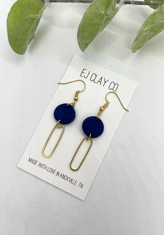 WS Textured Brass Capsule Dangles