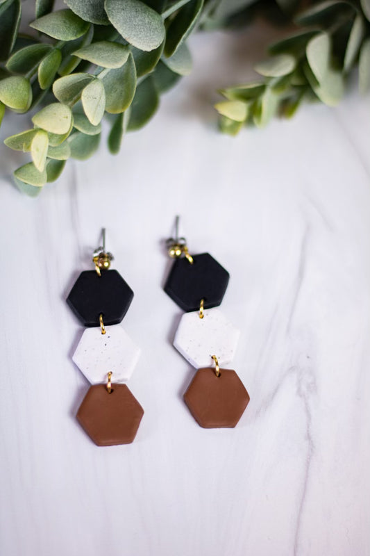 WS Neutral Hexagon Dangles