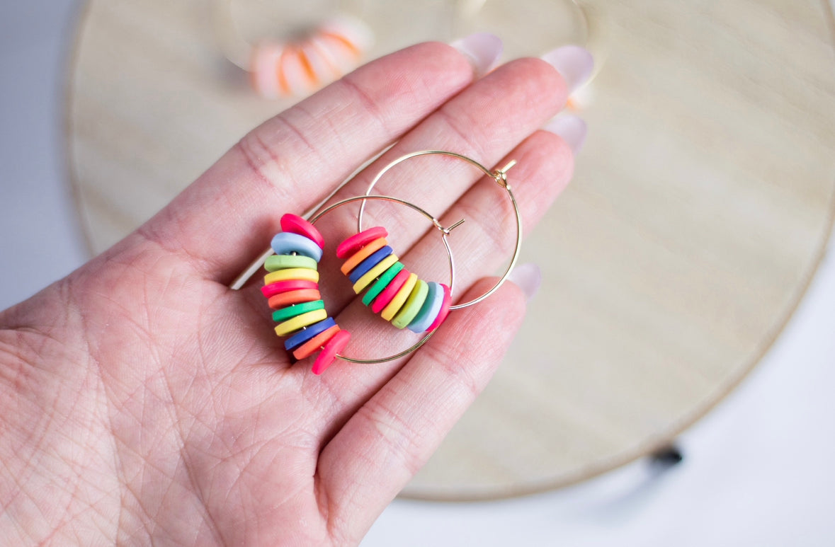 Bright Colors Hoops