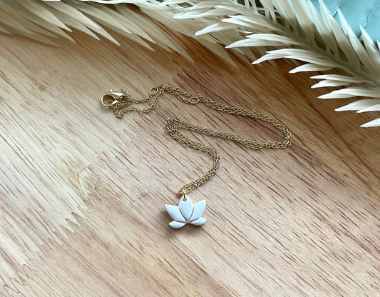 Simple Lotus Necklace