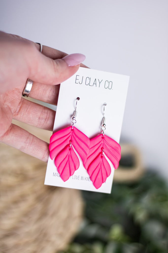 Hot Pink Two Tiered Dangles