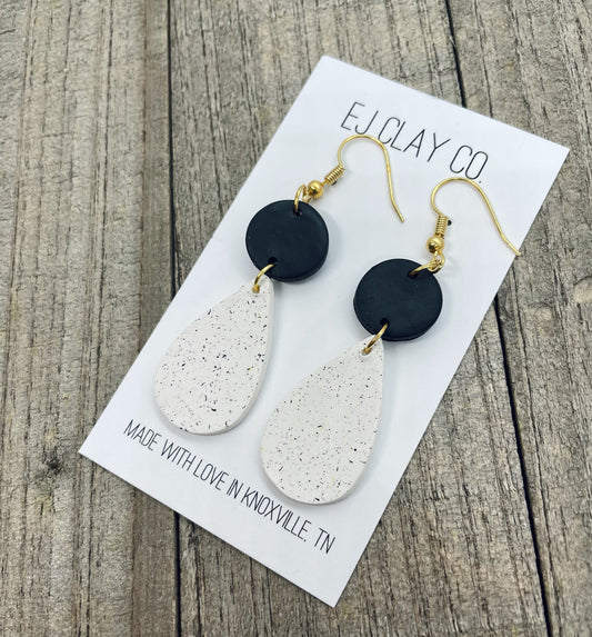 WS Speckled White Dangles