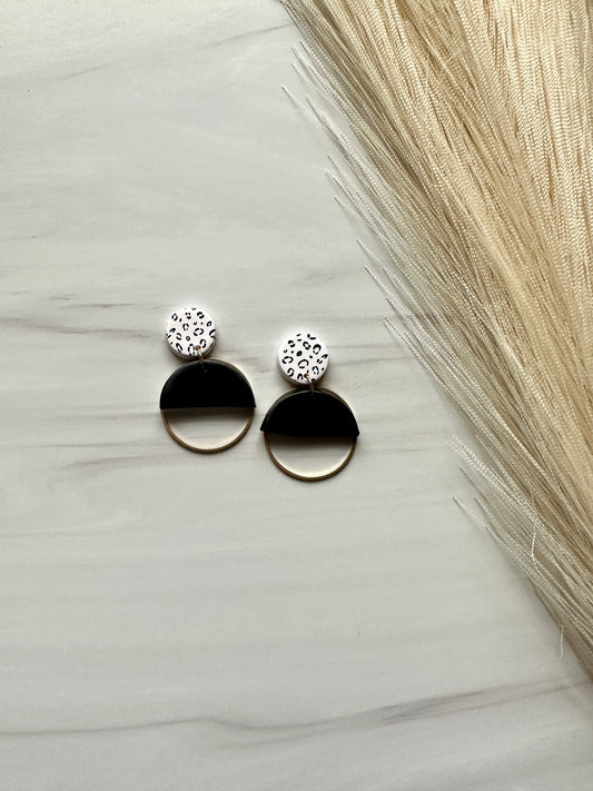 WS White Cheetah Hoops