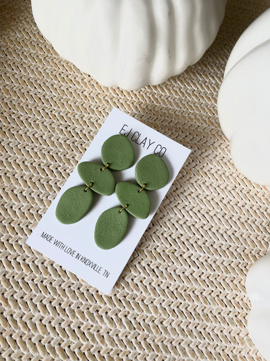 WS Sage Pebble Dangles