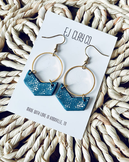 WS Navy Painted Chevron Hoops