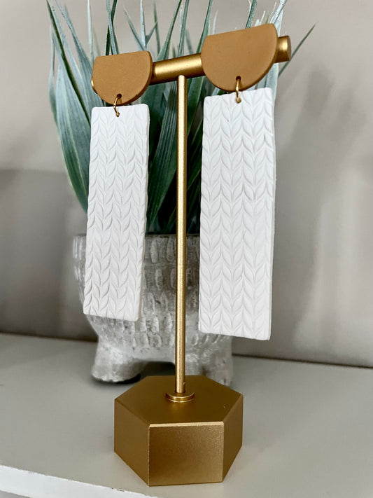 WS Cable Knit Strip Dangles