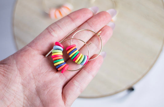 WS Beaded Hoops